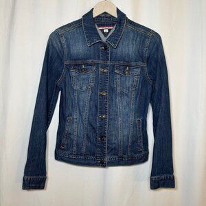 Tommy Hilfiger Women's Fitted Denim Jean Jacket Size M Medium Cotton with Stretc